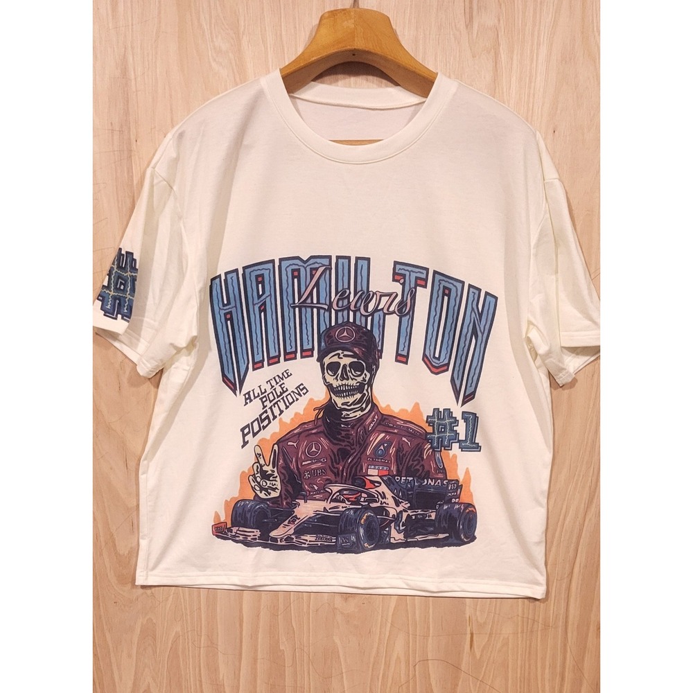 Lewis Hamilton Number 1 All Time Pole Position Size 2XL. Retro Style 90s Bootleg